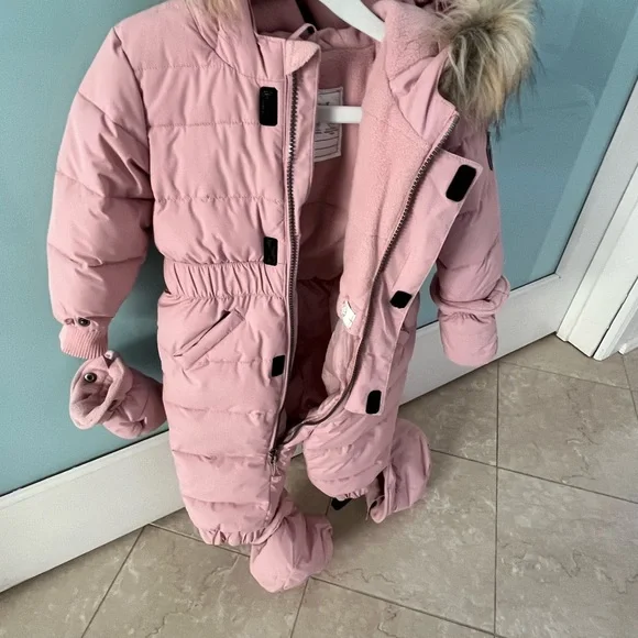 Deux par Deux Pink Winter Snowsuit 18mo - Picture 6 of 6